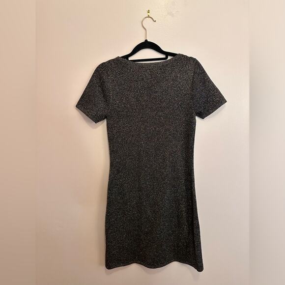 Sandro Short Sleeve Sparkle Mini Dress Multicolor R0219H-Mult - Picture 6 of 7